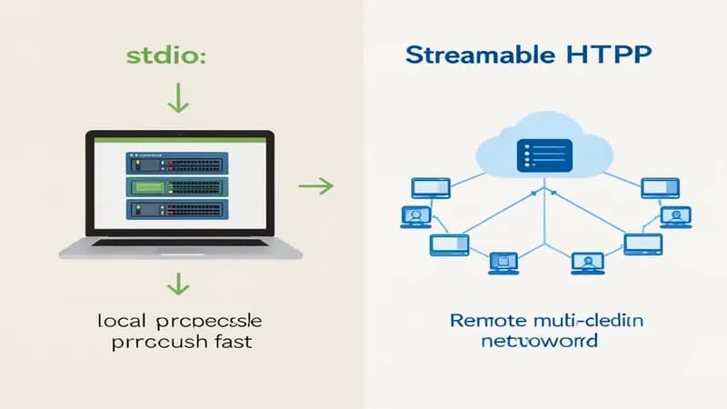 stdio versus Streamable HTTP transport comparison