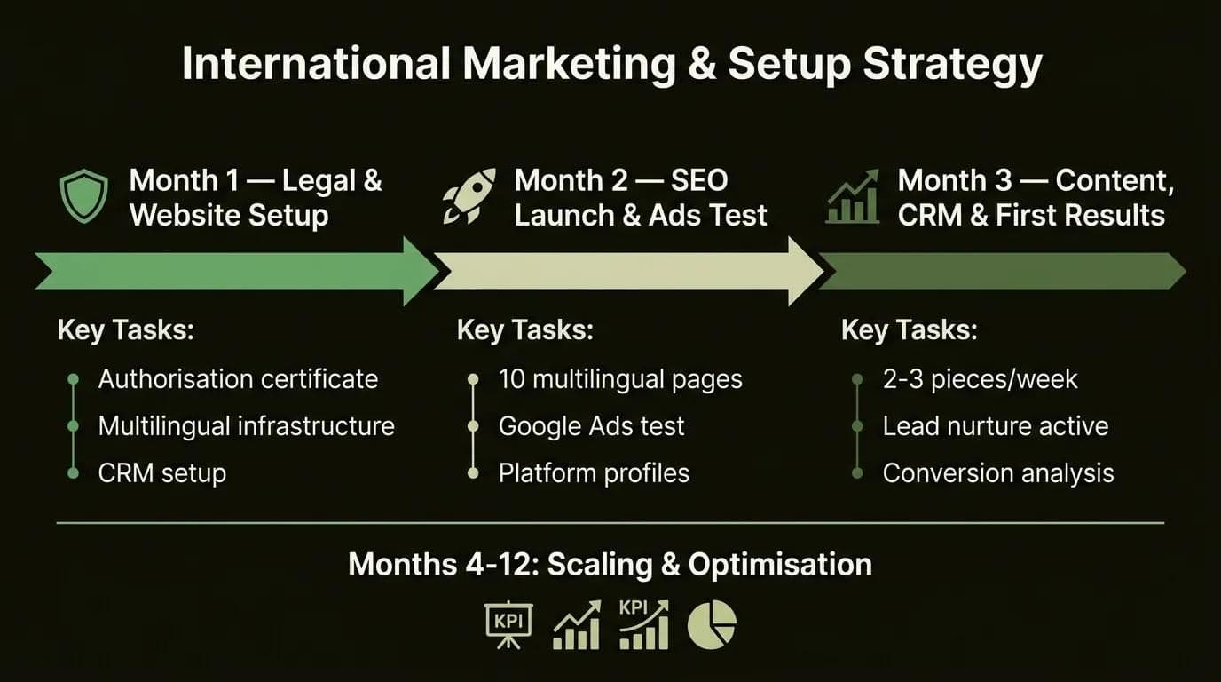 90-day international patient acquisition implementation roadmap — step-by-step strategy